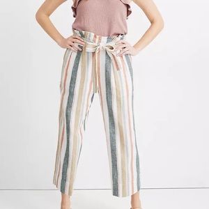 NWOT Madewell Tie-Waist Huston Pull-On Crop Pants
